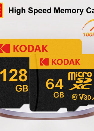 Scheda di memoria Micro Sd originale Kodak Scheda SD da 64 GB 128 GB Scheda Flash Micro SDXC Class10 Scheda di memoria SD da 256 GB 32 GB per la registrazione della fotocamera