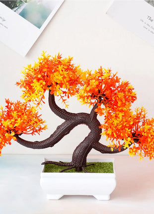 Artificial Plants Decoration Potted Bonsai Small Tree Pot Fake Plant Potted zen garden Ornaments Table Home Room Decoration