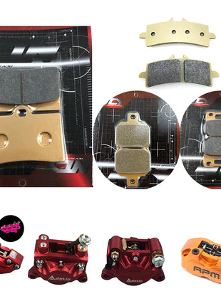 Pastiglie freno sinterizzate in metallo rame ad alte prestazioni per moto per pinza freno di montaggio Adelin/Rpm/Frando/Brembo 82/84/40/100mm