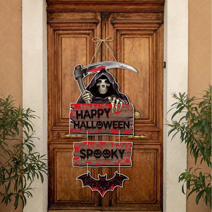 Halloween Party Decors Pumpkin Ghost Bat Door Hanging Pendents Happy Festival  Decorations for Home