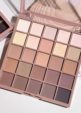 Eyeshadow palette in 25 colors, matte brown nude multi-color eyeshadow, high color rendering, waterproof and sweatproof, daily e - Riparo82