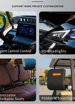 Affordable 2 4 6 Seater Chinese Electric Golf Cart Car For Sale 72V Lithium Custom Comfortable 4 Seats Electric Golf Carts - Riparo82