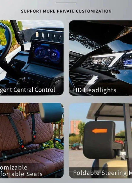 Affordable 2 4 6 Seater Chinese Electric Golf Cart Car For Sale 72V Lithium Custom Comfortable 4 Seats Electric Golf Carts - Riparo82