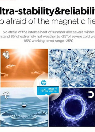 Scheda microSD HP 64GB resistente a caldo, freddo, acqua e campi magnetici, vendita riparo82