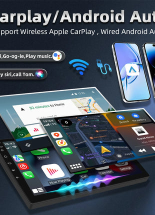 Hikity Wireless CarPlay Android Auto Car Radio For Toyota RAV4 2001-2006 BT Multimedia Player GPS WiFi Head Unit 2din autoradio - Riparo82