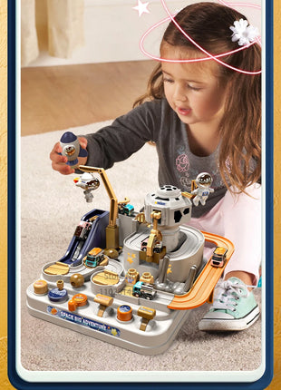 Modello di vagone da corsa Spazio Animali aerospazziali Giocattoli educativi Bambini Treno Pista Avventura Cervello Gioco interattivo meccanico - riparo82