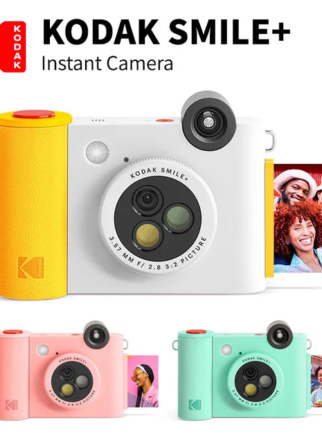Disponibile Stampante fotografica portatile Kodak Smile + Instant Camera con fotocamera all-in-one Supporto per scheda TF con stampa senza inchiostro ZINK