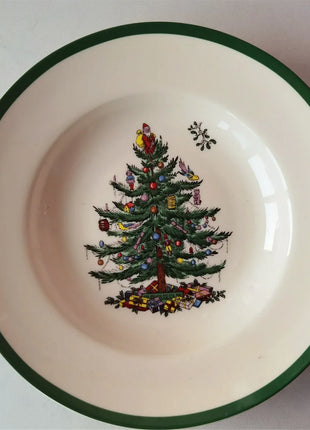 Classic Green Edge Series Christmas Set Size Plate Square Plate Size Bowl Fish Dish Coffee Set - riparo82