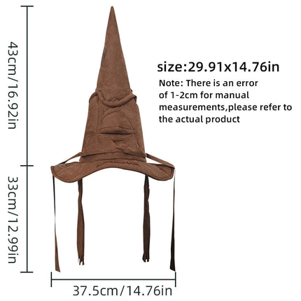 Anime Movies Witch Wizard Hat Potters Sorting Hat Leather Halloween Party Props Dress Up Hat Men Cosplay Costume Accessories