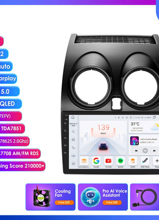 Hizpo 8G+128 AI Voice Car Radio Android Auto Multimedia For Nissan Qashqai J10 2006 2007 2008-2013 Carplay 4G 2din GPS autoradio