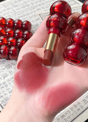 Matte Velvet Lipstick Cute Gourd Shape Easy To Wear Solid Lip Gloss Waterproof Non-stick Cup Lip Tint Korea Makeup Cosmetics - Riparo82