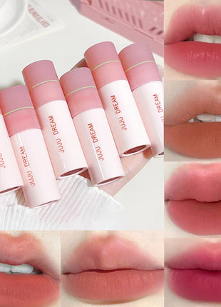 JUJU DREAM 6 Color Matte Lip Glaze - Long-lasting, colourless, non-stick cup velvet, student-friendly, brightening nude lipstick - Riparo82