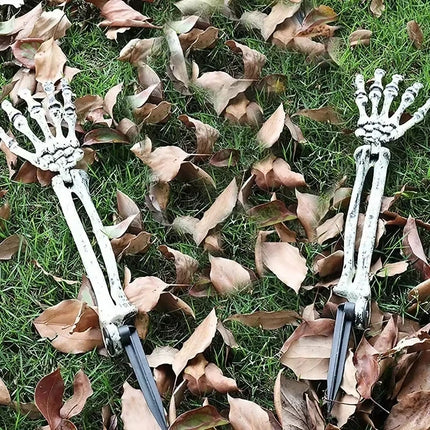 Halloween Hand Bone Skeleton Decorations Yard Inserting Ghost Arm Props for Outdoor Haunted House Party Horror Scene Decorations