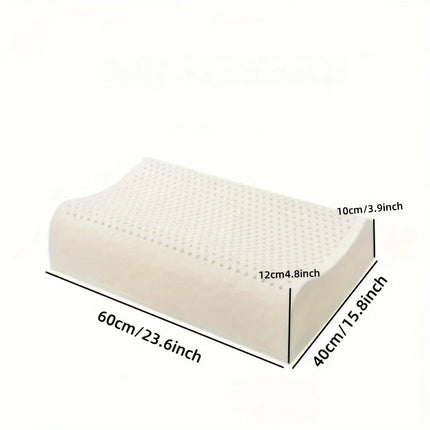 Latex Pillow Smooth Comfortable Sleeping Pillow Breathable Durable Ergonomic Support Latex Pillow for Bedroom Dorm Hotel Bedding