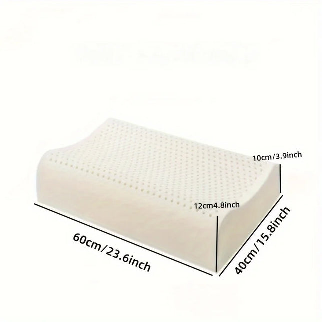 Latex Pillow Smooth Comfortable Sleeping Pillow Breathable Durable Ergonomic Support Latex Pillow for Bedroom Dorm Hotel Bedding