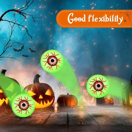 5/50PCS Luminous Bouncing Ball Halloween Glow in The Dark Eyeball Toys Rubber Fake Eyeball Haunted House Horror Decoration Props