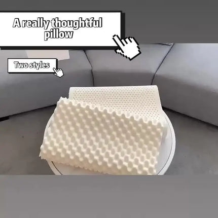 Latex Pillow Smooth Comfortable Sleeping Pillow Breathable Durable Ergonomic Support Latex Pillow for Bedroom Dorm Hotel Bedding