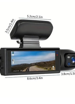 1080P HD Front Rear Dashcam 1 Count Dash Camera for Car,Car Driving Recorder with IR Night-Vision G Sensor 3.16 Inch IPS Screen - Riparo82