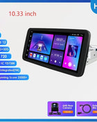 8+128G 10.1'' 360 Rotatable 1 Din AutoRadio GPS for Universal Car Multimedia Player Stereo 1DIN Video Autoradio Carplay HeadUnit