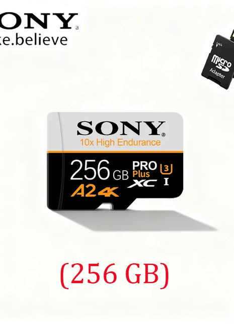 SONY Scheda Micro SD ad alta velocità 2TB 1TB 512GB 128GB 64GB Class10 U3 TF Scheda di memoria Flash per fotocamere Action Cameras Dash Cam