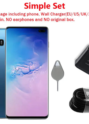 Samsung Galaxy S10 Plus S10 + G975F G975FD G975U1 G9750 6.4 "AMOLED RAM 8/12GB ROM 128/512GB/1TB NFC 4G LTE Telefono cellulare originale - riparo82