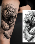 1 Sheet Full Arm Evil Witch Vampire Temporary Tattoos Sleeve Halloween Scary Skull Tatoo Waterproof Horrible Fake Tattoo Sticker - Riparo82