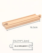 Nuovi tipi di parti di cingoli in legno Pista ferroviaria in legno di faggio Accessori per giocattoli adatti a tutte le marche Piste in legno Giocattoli per regali per bambini - riparo82