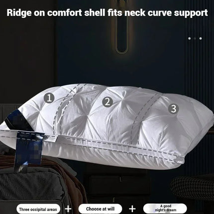 Sleeping Pillows Comfortable Pillows for Sleeping 5-star Hotel Pillow Three-dimensional Soft Bilateral Washed Solid Color Pillow