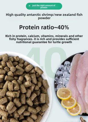 YUR KWAI Turtle Food - Pellets for Baby&Adult Turtles-High Protein,Easy Digest for Red-Eared Slider,Grass Turtle,Mud/Musk Turtle - Riparo82