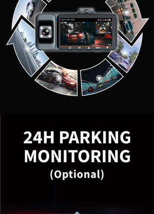 Dash Cam UHD 1080P 4K Car DVR Night Vision Front Rear View Loop Recording Dashboard Car DVR 2Lens Black Box Car accessories - Riparo82