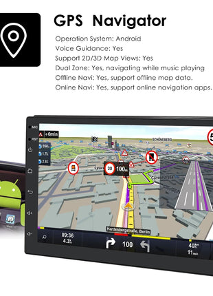 2G+32G 7 Inch Autoradio Carplay 1 Din Android Auto Car Radio GPS for Universal Stereo Multimedia Player Navigation Head Unit RDS - Riparo82