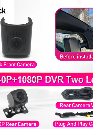 Dash Cam for Audi A1 A3 A4 A5 A6 A7 A8 Q2 Q3 Q5 Q7 Q8 TT RS S 2016 to 2025,4K Dashcam Wifi Dash Camera for Audi,Dvr in the Car - Riparo82