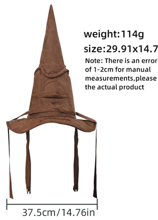 Anime Movies Witch Wizard Hat Potters Sorting Hat Leather Halloween Party Props Dress Up Hat Men Cosplay Costume Accessories - Riparo82