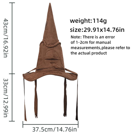 Anime Movies Witch Wizard Hat Potters Sorting Hat Leather Halloween Party Props Dress Up Hat Men Cosplay Costume Accessories