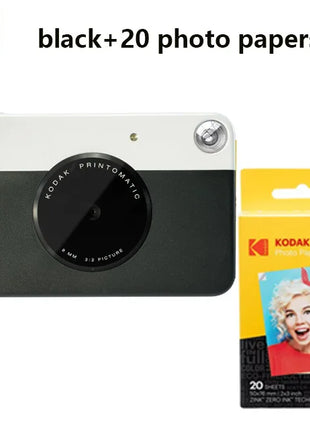Fotocamera istantanea Kodak PRINTOMATIC originale Fotocamera digitale con stampa istantanea ZINK Carta fotografica a colori con stampa senza inchiostro + set di 40 pellicole