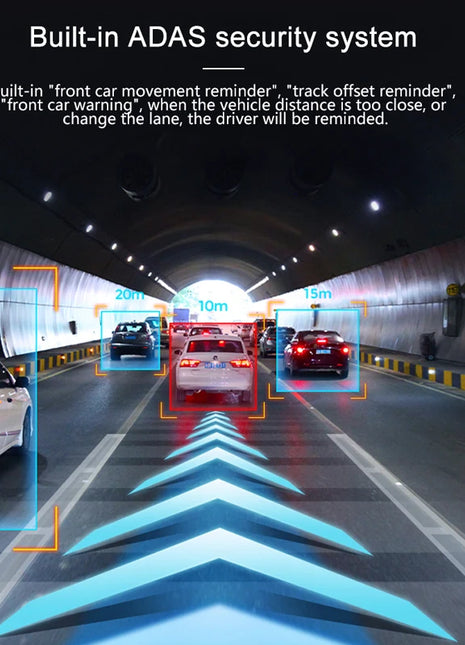 Car Dash Cam DVR Full HD 1080P Camera Intelligence ADAS Assistant Driving Auto Digital Video Recorder Android Multimedia DVRs U3 - Riparo82