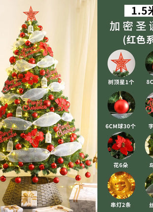 Albero di Natale Casa Nuova crittografia Luminoso Grandi decorazioni natalizie Pacchetto fai da te di lusso