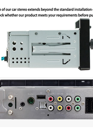 ESSGOO Single 1DIN 6.86" Android 14 4+64G Universal Car Stereo Radio CarPlay Android Auto Bluetooth USB Type-C Wifi FM GPS Navi - Riparo82