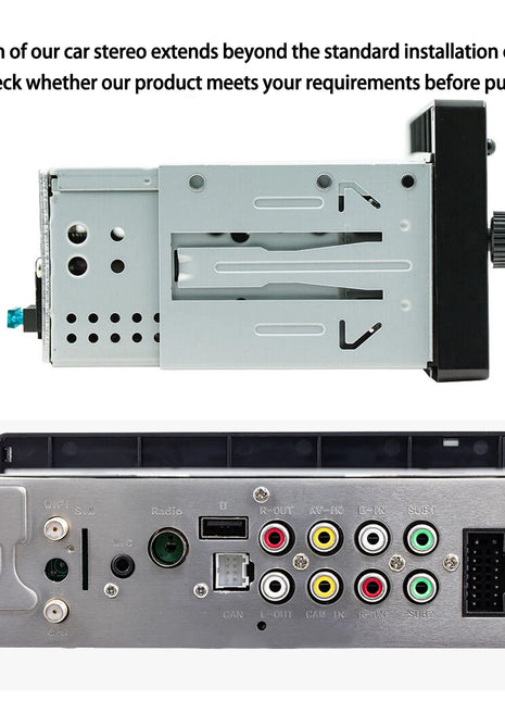 ESSGOO Single 1DIN 6.86" Android 14 4+64G Universal Car Stereo Radio CarPlay Android Auto Bluetooth USB Type-C Wifi FM GPS Navi - Riparo82