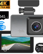 DashCam 4K for car Camera Front and Rear DVR with Reversing Touch Screen 24h Parking G-sensor with 64GB Card - Riparo82