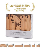 Set di binari ferroviari in legno Pacchetto di espansione Blocchi di costruzione fai-da-te Accessori Tracce adatte per binari in legno Giocattoli educativi per bambini