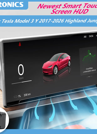 CATRONICS 8.9 Inch Head Up Display for Tesla Model 3 Y 2017-2026 Highland Juniper Dashboard Smart Carplay Support OTA Update - Riparo82