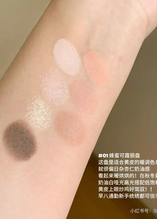 Flower Knows Strawberry Cupid Eyeshadow Palette Matte Fine Shimmer Pearl Face Palette 7 Colour Glitter Eye Shadow - Riparo82