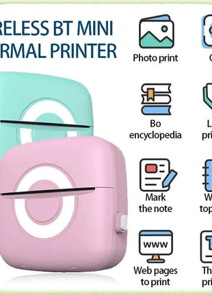 Fun Print C13 Portable Mini Printer Stickers Label Thermal Photo Labeller Printing Maker Self-adhesive Colors Transparent Papers - Riparo82
