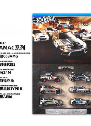 Hot Wheels Set 5 Auto Sportive 1:64 - Pack Modellini Metallo Pista