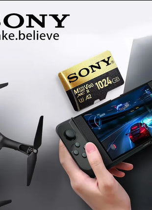Scheda di memoria SONY TF Scheda Micro SD ad alta velocità da 1 TB 1024 GB 128 GB 256 GB 512 GB A2 U3 V30 Schede Flash SD TF per computer telefono Xiaomi