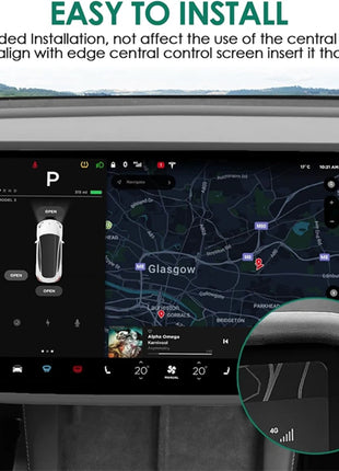 For Tesla Model 3 / Y Silicone Protective Frame Edge Cover Central Control Display Navigation Screen Protector Car Accessories - Riparo82