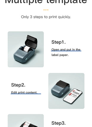 Mini Label Thermal Printer Niimbot B1 Portable Self-Adhesive Printer For Stickers Round Labels Rolls UV Tag Bluetooth Printer - Riparo82