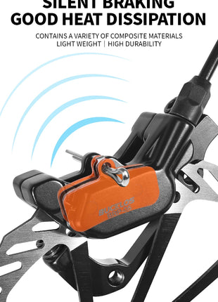 BUCKLOS Pastiglie freno a disco idraulico per bicicletta per M9120 Pastiglie freno metalliche Pastiglie freno per mountain bike da strada in metallo adatte D02S H03A N03A