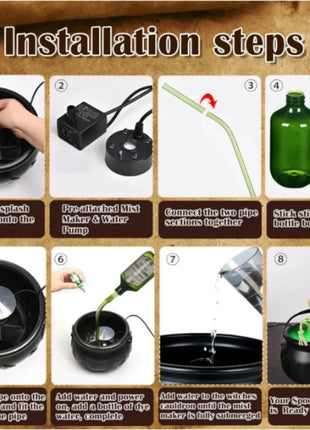 Halloween Decoration Room Decoration Magic Floating Bottle Wizard Bowl Diffuser Spooky Ghost Props Indoor Home Bar Decor - Riparo82